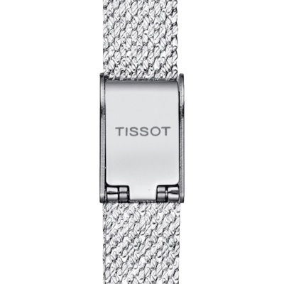 Tissot Lovely négyszögletes ezüst színű női óra gyémántokkal T0581091103600