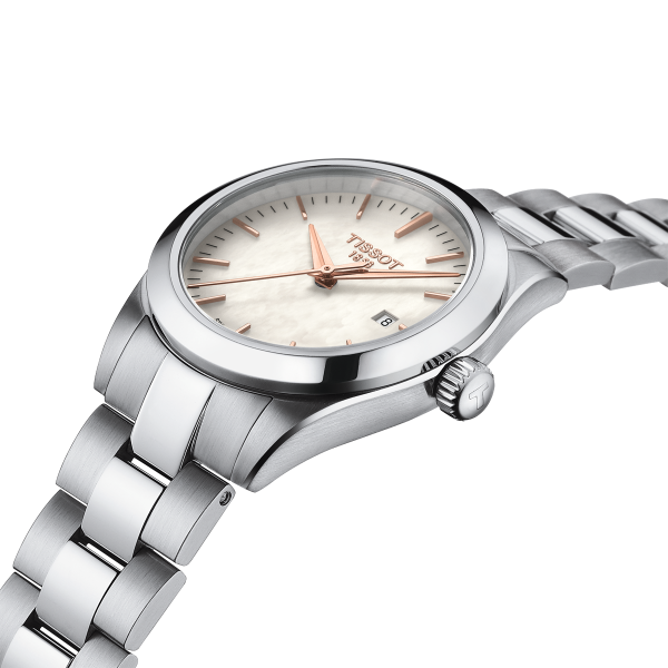 Tissot My lady ezüst színű női óra rozé mutatókkal T1320101111100