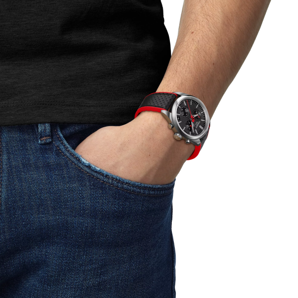 Tissot PR 100 'Vuelta' fekete chronograph férfi karóra  T1504171105101