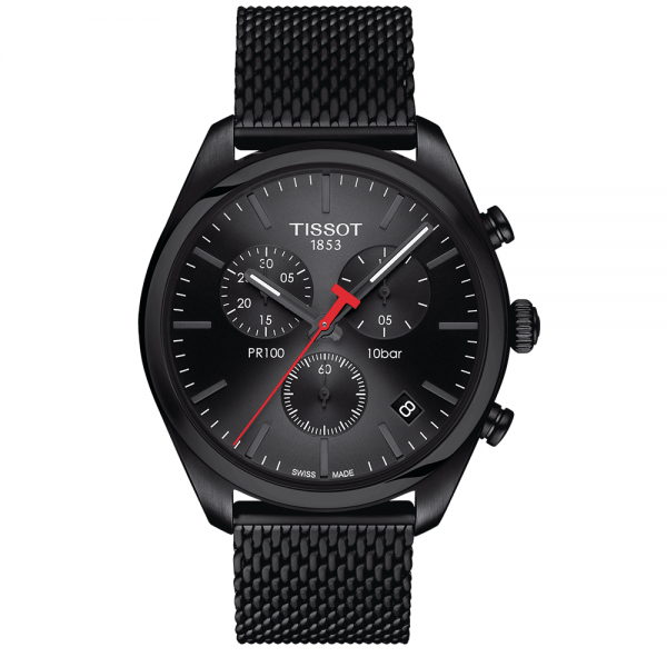 Tissot PR 100 fekete chronograph férfi karóra T1014173305100