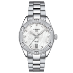 Tissot PR 100 Lady Sport Chic ezüst színű női óra gyémántokkal T1019101111600