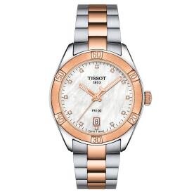 Tissot PR 100 Lady Sport Chic kéttónusú női óra gyémántokkal T1019102211600