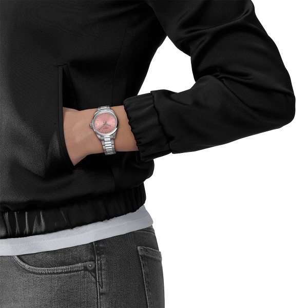 Tissot PR 100 rózsaszín számlapos quartz női karóra T1502101133100