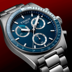 Tissot PR516 kék számlapos quartz chronograph férfi óra T1494171104100