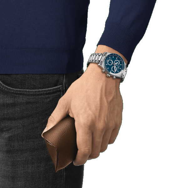 Tissot PR516 kék számlapos quartz chronograph férfi óra T1494171104100