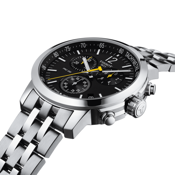 Tissot PRC 200 fekete számlapos chronograph férfi karóra T1144171105700