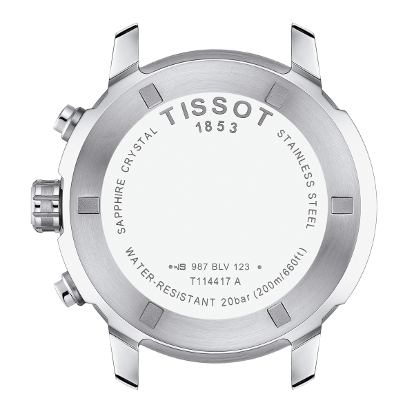Tissot PRC 200 fekete számlapos chronograph férfi karóra T1144171105700