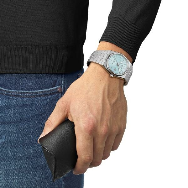 Tissot PRX Powermatic 80 'Ice Blue' kék férfi karóra T1374071135100