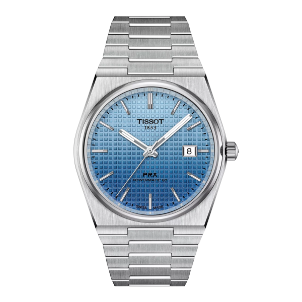 Tissot PRX Powermatic 80 kék színátmenetes számlapos automata férfi óra T1374071135101