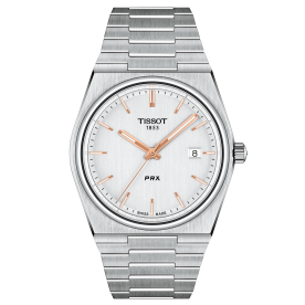 Tissot PRX quartz ezüst számlapos karóra T1374101103100