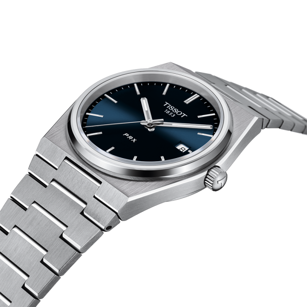 Tissot PRX quartz sötétkék számlapos férfi karóra T1374101104100