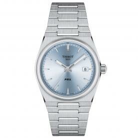 Tissot PRX quartz világos kék számlapos karóra T1372101135100