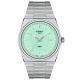 Tissot PRX quartz világos tiffany zöld számlapos karóra T1374101109101