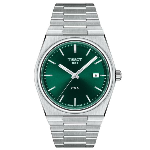 Tissot PRX quartz zöld számlapos karóra T1374101109100