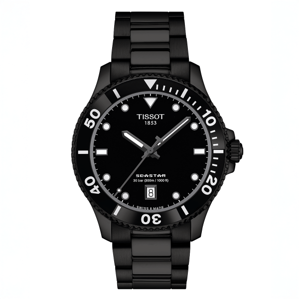 Tissot Seastar 1000 fekete férfi quartz karóra T1204103305100