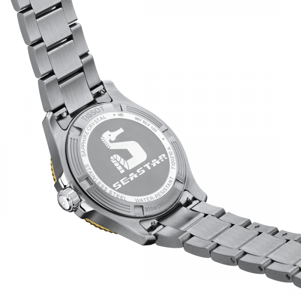 Tissot Seastar 1000 fekete számlapos quartz karóra T1202102105100