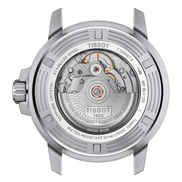 Tissot Seastar 1000 Powermatic 80 fém szíjas zöld számlapos férfi karóra T1204071109101