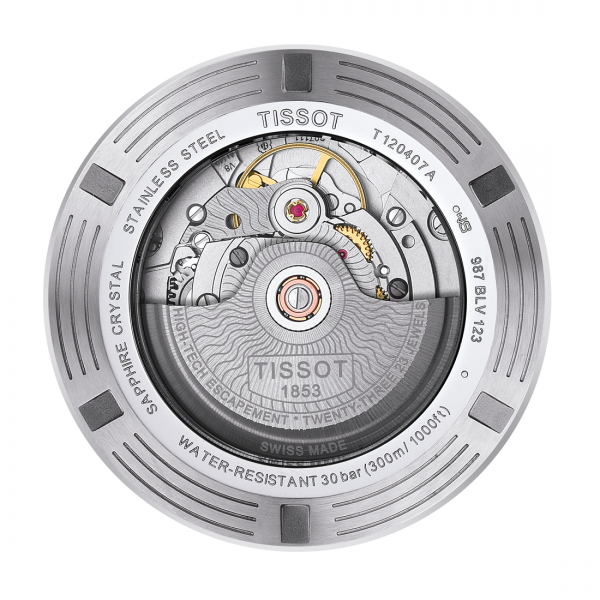 Tissot Seastar 1000 Powermatic 80 kaucsuk szíjas kék számlapos férfi karóra T1204071704100