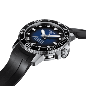 Tissot Seastar 1000 Powermatic 80 kaucsuk szíjas kék számlapos férfi karóra T1204071704100