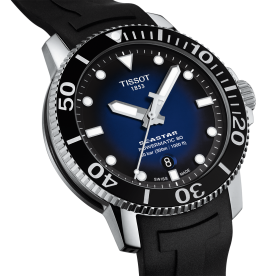 Tissot Seastar 1000 Powermatic 80 kaucsuk szíjas kék számlapos férfi karóra T1204071704100