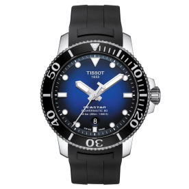 Tissot Seastar 1000 Powermatic 80 kaucsuk szíjas kék számlapos férfi karóra T1204071704100