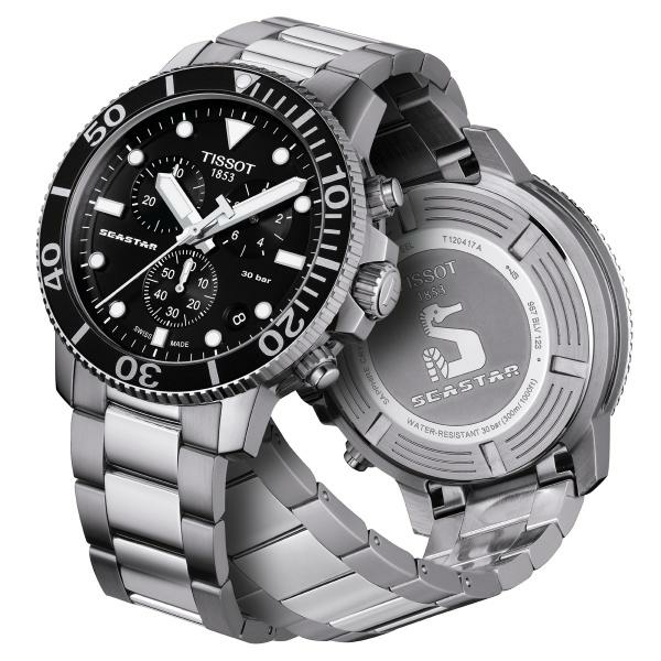 Tissot Seastar 1000 quartz fekete számlapos chronograph búváróra T1204171105100