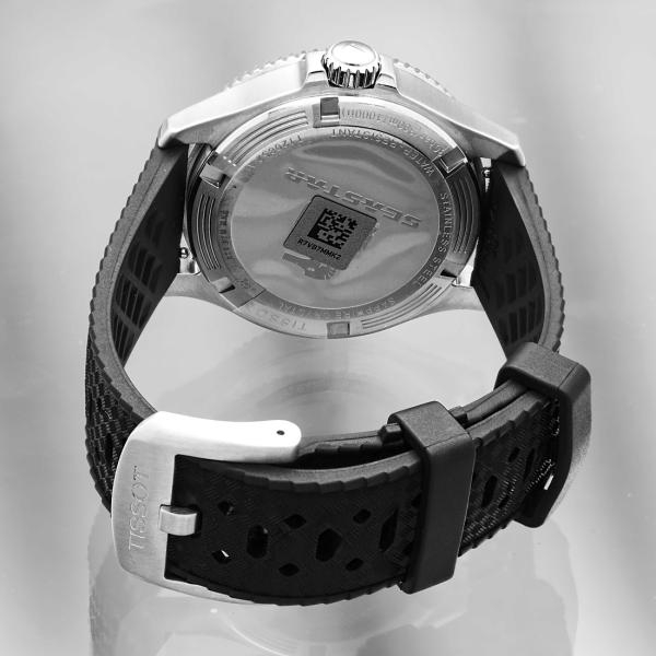 Tissot Seastar 1000 quartz GMT fekete számlapos gumi szíjas karóra T1208521705100
