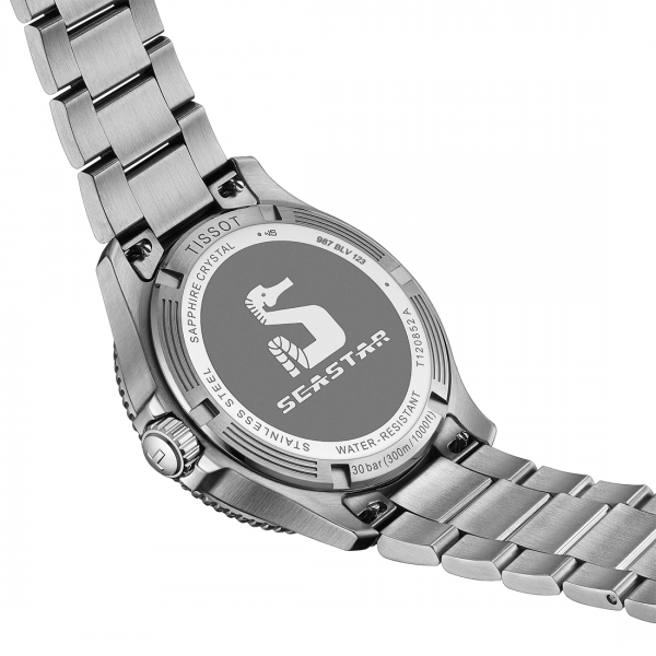 Tissot Seastar 1000 quartz GMT zöld fekete számlapos karóra T1208521105100