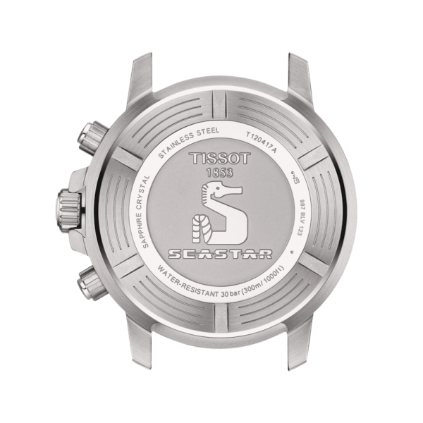 Tissot Seastar 1000 quartz szürke és narancs szövet szíjas chronograph búváróra T1204171708101