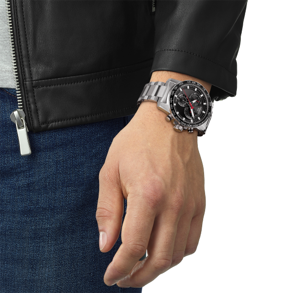 Tissot Supersport chrono fekete számlapos férfi óra T1256171105100