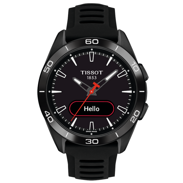 Tissot T-Touch Connect Sport titánium fekete szilikonszíjas solar hybrid okosóra T1534204705104