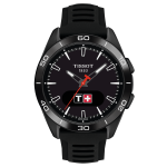 Tissot T-Touch Connect Sport titánium fekete szilikonszíjas solar hybrid okosóra T1534204705104