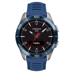 Tissot T-Touch Connect Sport titánium kék szilikonszíjas solar hybrid okosóra T1534204705101