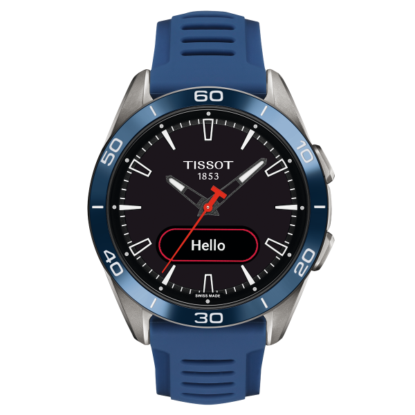 Tissot T-Touch Connect Sport titánium kék szilikonszíjas solar hybrid okosóra T1534204705101