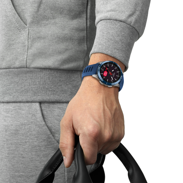 Tissot T-Touch Connect Sport titánium kék szilikonszíjas solar hybrid okosóra T1534204705101
