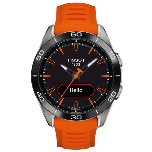 Tissot T-Touch Connect Sport titánium narancs szilikonszíjas solar hybrid okosóra T1534204705102