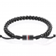 Tommy Hilfiger Állítható fekete acél férfi karkötő 2790513