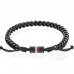 Tommy Hilfiger Állítható fekete acél férfi karkötő 2790513
