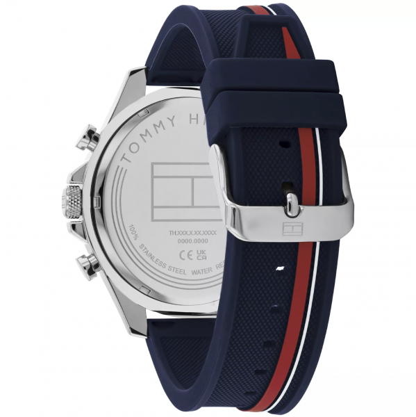 Tommy Hilfiger Clark kék szilikonszíjas férfi óra 1792083