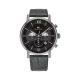 Tommy Hilfiger Evan fekete bőr szíjas dual time férfi óra 1710395