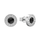Tommy Hilfiger Ezüst színű acél fülbevaló fekete cirkóniával 2790379