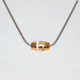 Tommy Hilfiger Ezüst színű nyaklánc rozé köves medállal 2780618