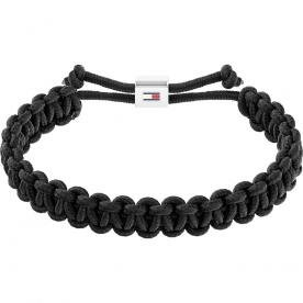 Tommy Hilfiger Fekete fonott textil karkötő 2790496