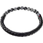 Tommy Hilfiger Fonott bőr és hópehely obszidián gumis karkötő 2790473