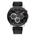 Tommy Hilfiger Harley fekete bőrszíjas férfi karóra 1791894
