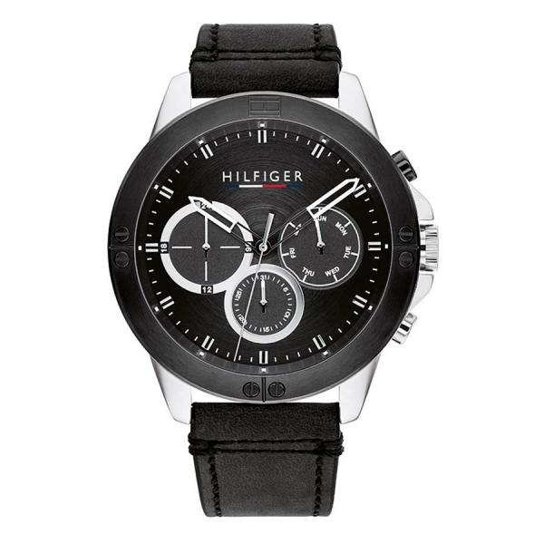 Tommy Hilfiger Harley fekete bőrszíjas férfi karóra 1791894