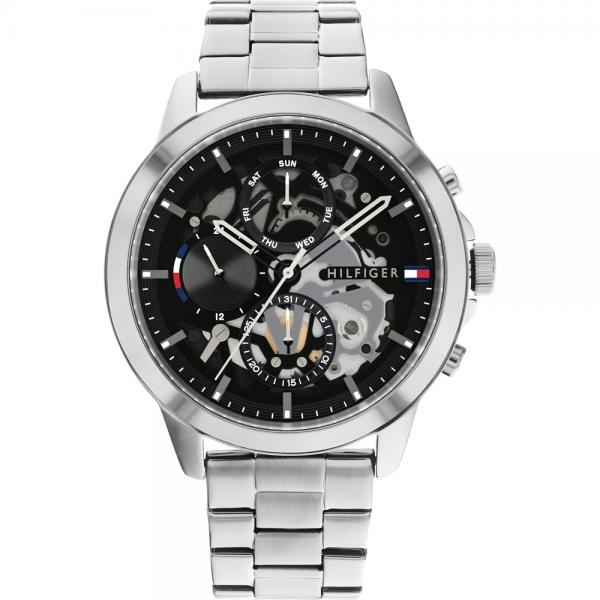 Tommy Hilfiger Henry ezüst színű férfi óra fekete számlappal 1710477
