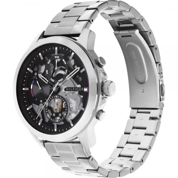 Tommy Hilfiger Henry ezüst színű férfi óra fekete számlappal 1710477
