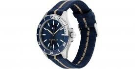 Tommy Hilfiger Logan kék szövet szíjas férfi óra 1792011