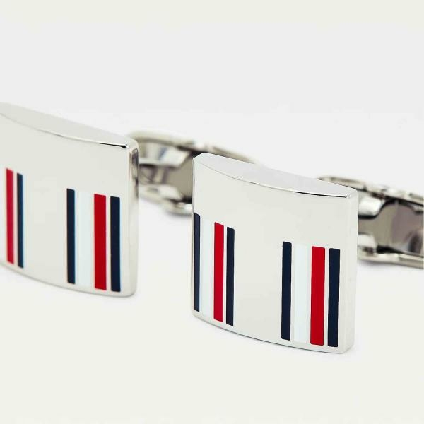 Tommy Hilfiger Mandzsetta gomb színes csíkkal 2790282